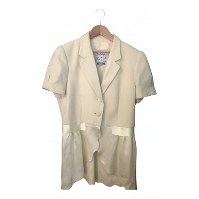 Pre-owned Moschino Cheap And Chic Silk Blazer In Ecru