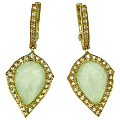 Pre-owned Stephen Webster Yellow Gold Earrings In Green
