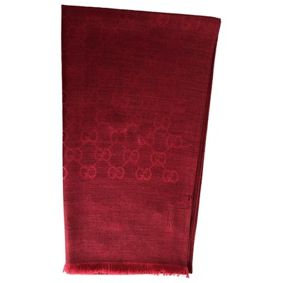 Pre-owned Gucci Red Wool Scarf
