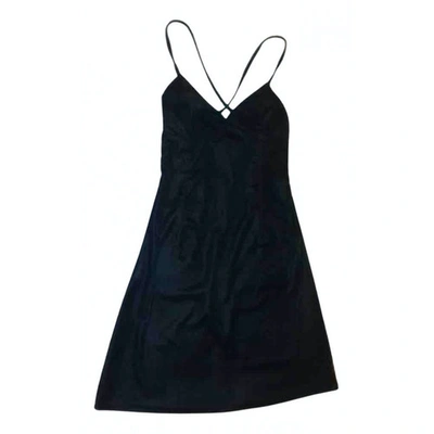 Pre-owned Guess Velvet Mid-length Dress In Blue