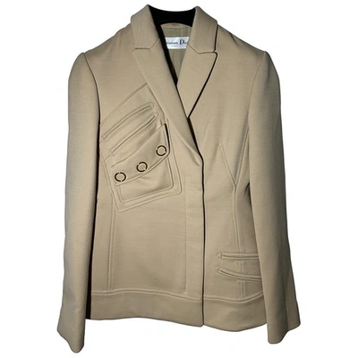 Pre-owned Dior Beige Wool Jacket