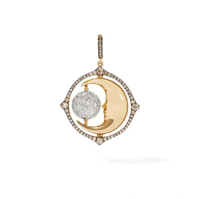 Annoushka Mythology 18ct Gold Diamond Spinning Moon Charm