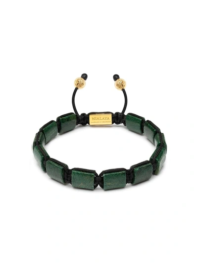 Nialaya Jewelry Gemstone-embellished Beaded Bracelet In Green