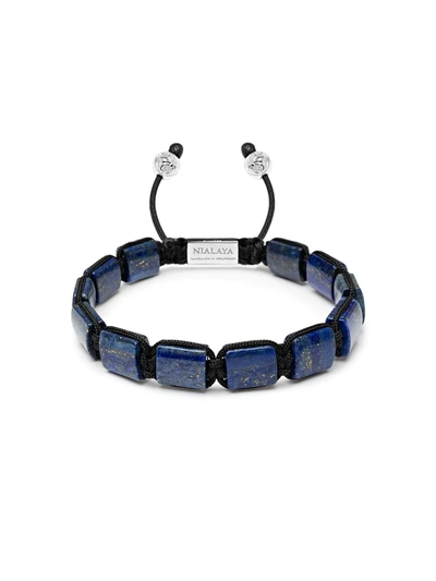 Nialaya Jewelry Gemstone-embellished Beaded Bracelet In Blue