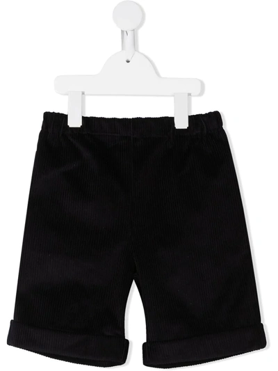 Siola Kids' Corduroy Straight-leg Shorts In Blue