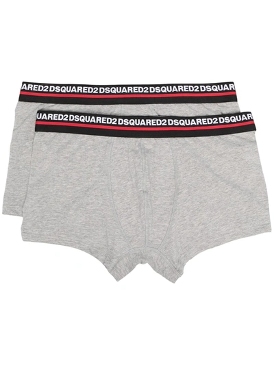 Dsquared2 Logo Waistband Boxers In Grey