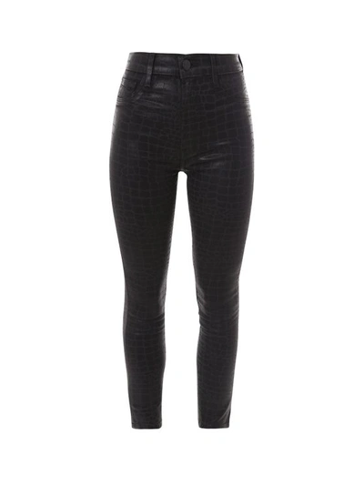 J Brand Jeans With Animalier Print In Black