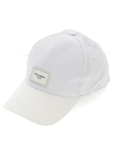 Dolce & Gabbana Logo Plaque Baseball Cap In White