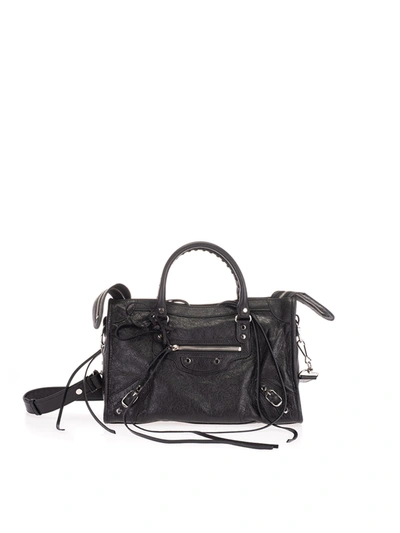Balenciaga Class City S Hand Bag In Black Leather