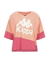 Kappa T-shirts In Salmon Pink