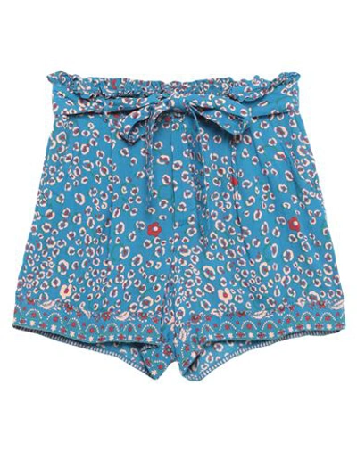 Poupette St Barth Woman Shorts & Bermuda Shorts Blue Size S Viscose In Blue