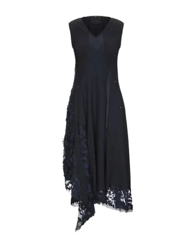 High By Claire Campbell Midi Dresses In Dark Blue