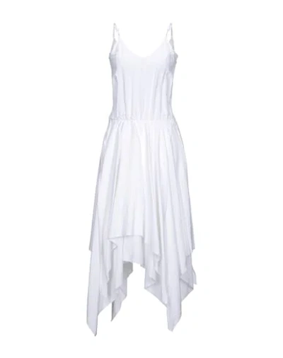 Jijil Midi Dresses In White