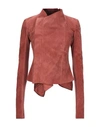 Rick Owens Jackets In Brick Red