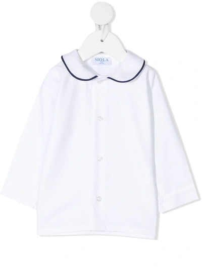 Siola Babies' Contrast-collar Shirt In White