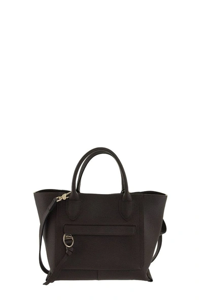 Longchamp Mailbox - Bag With Handle Top In Aubergine