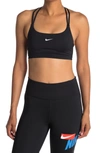 Nike Indy Strappy Sports Bra In Black/white
