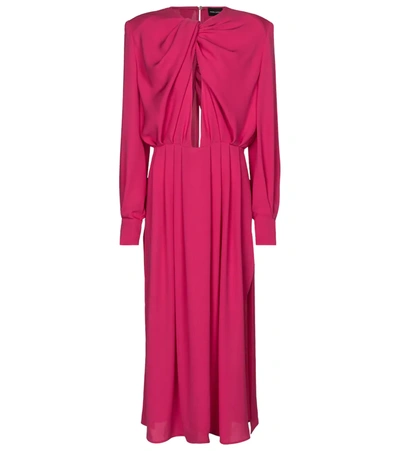 Magda Butrym Women's Cutout Silk Midi Dress In Pink