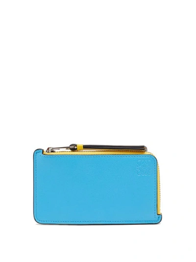 Loewe Anagram-logo Zipped Leather Cardholder In Multicolor