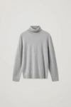 Cos Melange Turtleneck Sweater In Grey