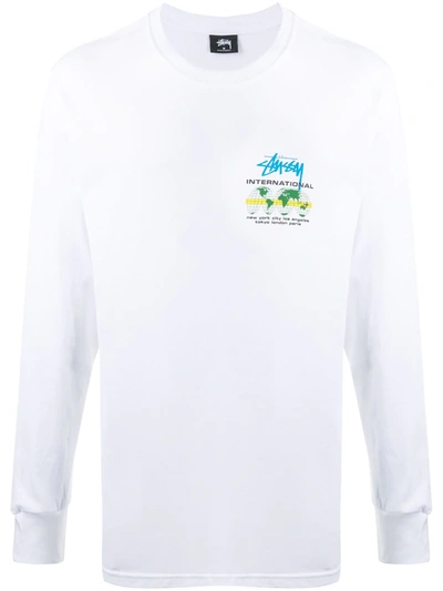 Stussy Internal Logo Sweatshirt In White