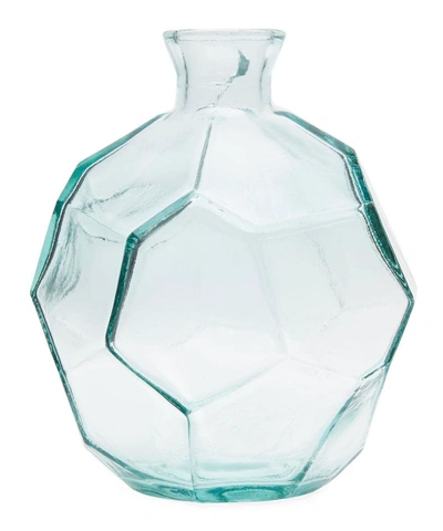 San Miguel Recycled Glass Clear Origami Vase 18cm