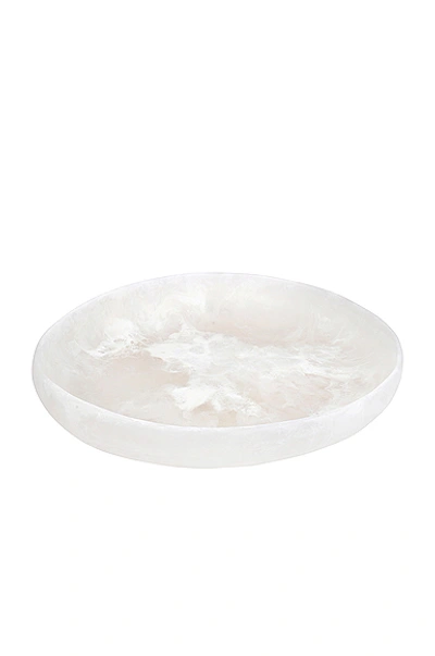 Dinosaur Designs Large Earth Bowl In Swirl White & Clear