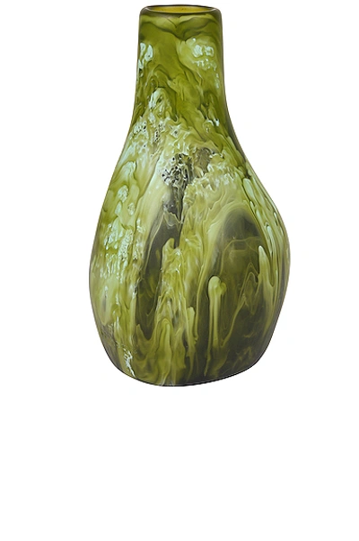 Dinosaur Designs Medium Liquid Vases In Malachite Swirl
