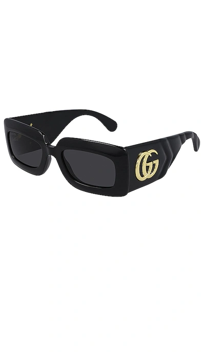 Gucci Matelasse Rectangular Icon In Black