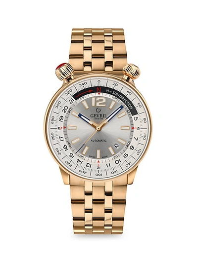 Gevril Wallabout Goldtone Stainless Steel Bracelet Watch