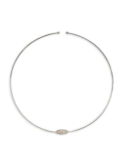 Sara Weinstock Cali 18k White Gold & Diamond Choker Necklace
