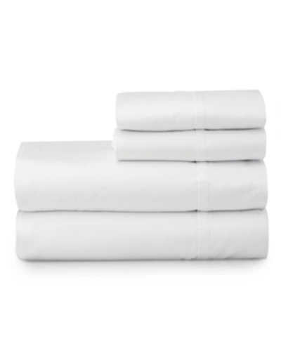 Welhome The  Premium Cotton Sateen Full Sheet Set Bedding In White