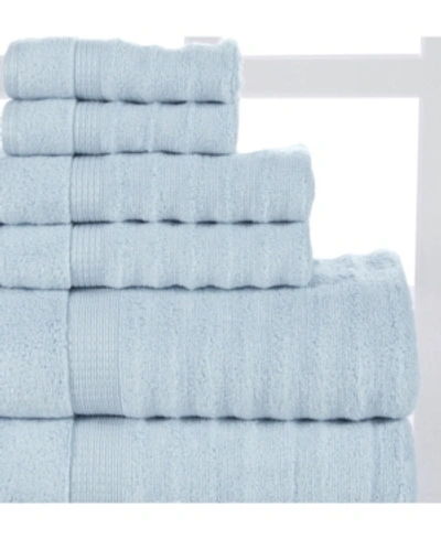 Addy Home Fashions Ribbed Towel Set - 6 Piece Bedding In Blue