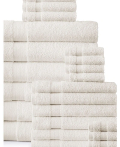 Addy Home Fashions Plush Towel Set - 24 Piece Bedding In Ivory