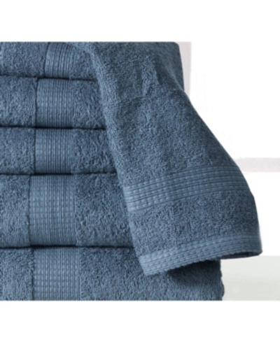 Addy Home Fashions Low Twist Soft Bath Towel Set - 6 Piece Bedding In Azure