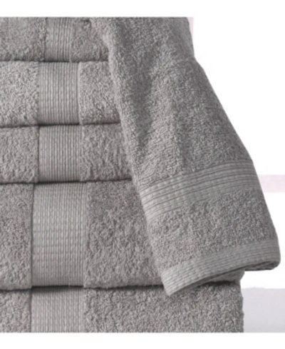Addy Home Fashions Low Twist Soft Bath Towel Set - 6 Piece Bedding In Platinum