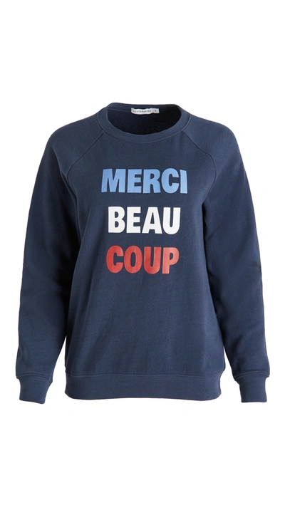 South Parade Merci Beaucoup Rocky Sweatshirt In Navy Blue