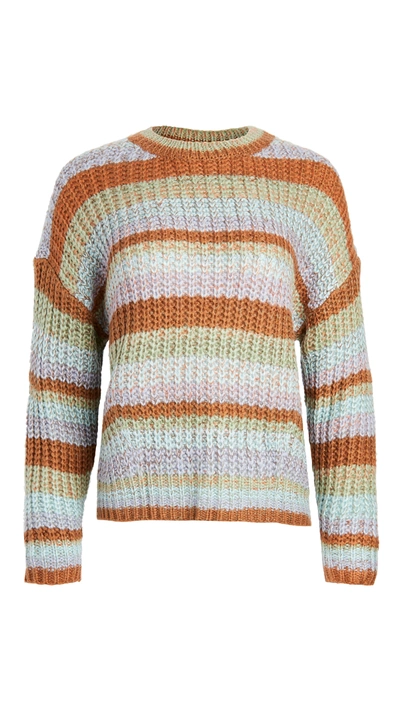 Minkpink Carol Stripe Knit Sweater In Multi