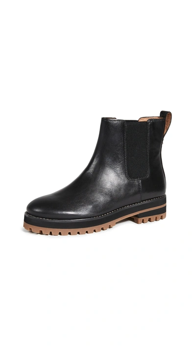 Madewell Andi Chelsea Lug Boot Leather In True Black