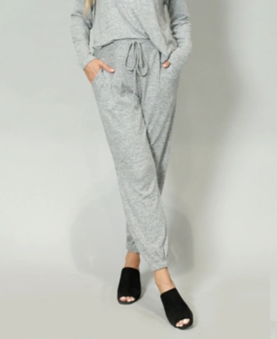 Coin 1804 Women's Cozy Drawstring Jogger In Heather Gray