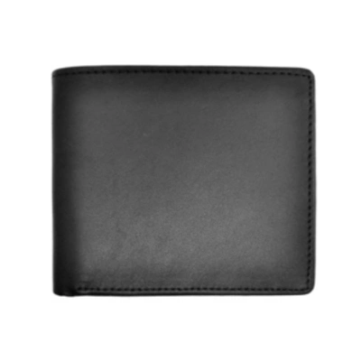 Royce New York Men's  Bifold Wallet With Zippered Coin Slot In Black
