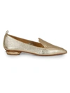 Nicholas Kirkwood Women's Beya Metallic Leather Loafers In Platino