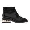 Nicholas Kirkwood Women's Casati Faux Pearl Leather Ankle Boots In Black