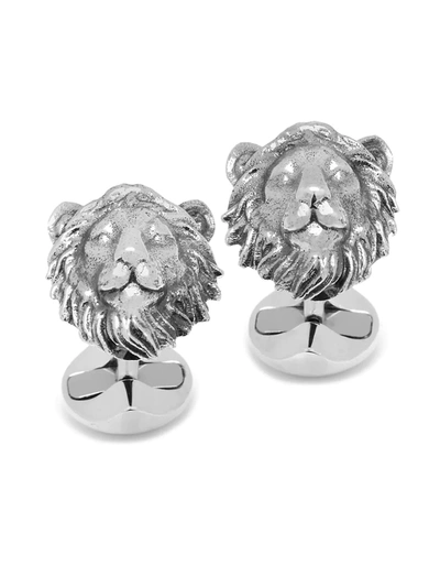 Cufflinks, Inc Sterling Silver Lion Head Cuff Links