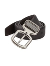 Ermenegildo Zegna Men's Reversible Leather Belt In Black