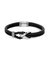 John Hardy Classic Leather & Silver Bracelet In Grey