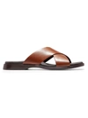 Cole Haan Goldwyn 2.0 Leather Crisscross Sandals In British Tan