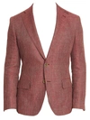 Robert Graham Men's Leland Tailored-fit Linen-blend Blazer In Red