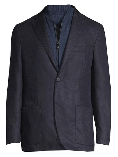 Corneliani Men's Single-breasted Jacket In Navy