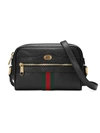 Gucci Women's Mini Ophidia Leather Crossbody Bag In Black